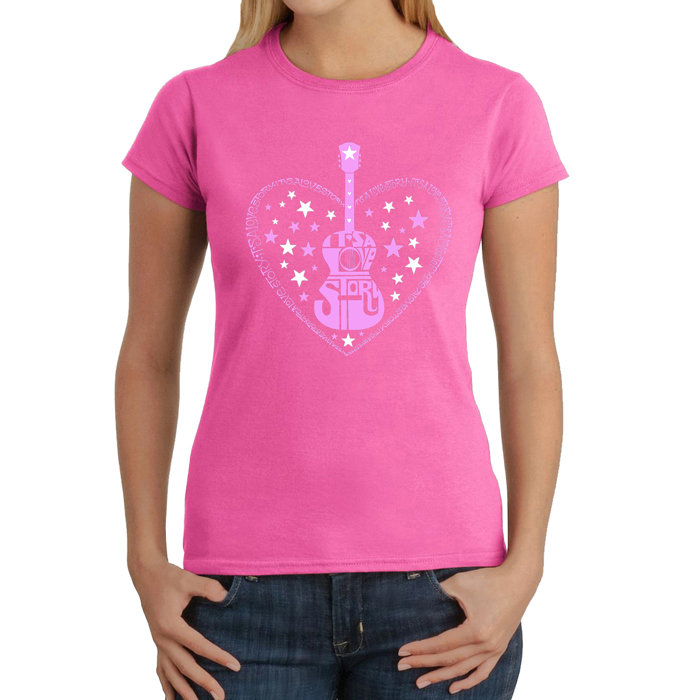 It's A Love Story - Women's Word Art T-Shirt