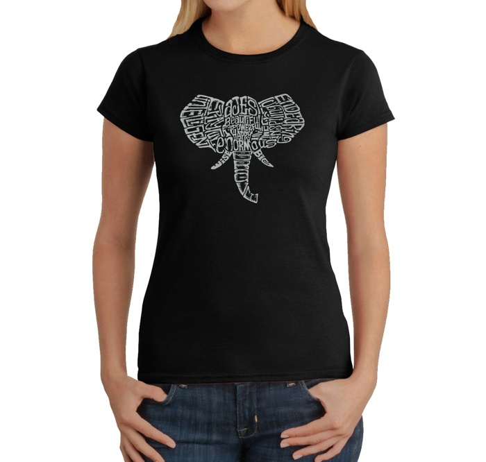 Women's Word Art T-Shirt - Tusks