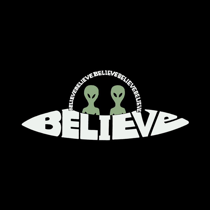 Believe UFO - Women's Word Art T-Shirt