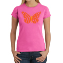 Pink XXL Butterfly - Women's Word Art T-Shirt