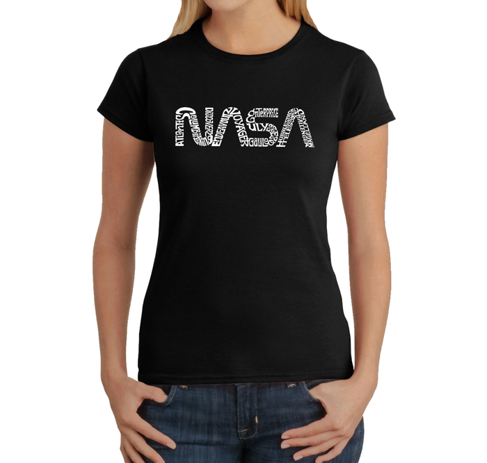 Women's Word Art T-Shirt - Worm Nasa