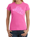 Pink Large Cowgirl Hat - Women's Word Art T-Shirt