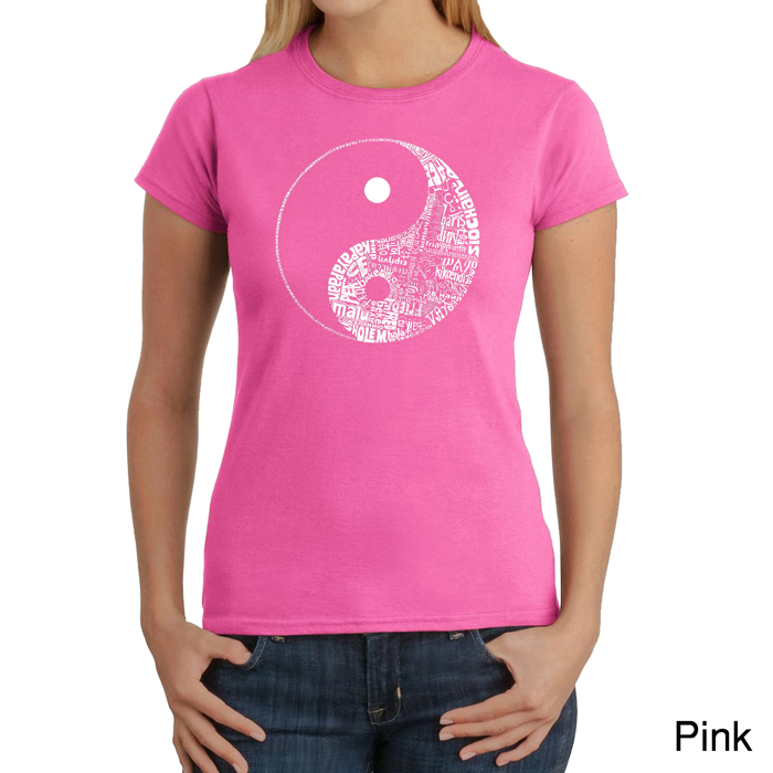 Women's Word Art T-Shirt - YIN YANG