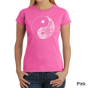 Pink XXL Women's Word Art T-Shirt - YIN YANG