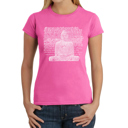 Pink Small Women's Word Art T-Shirt - Zen Buddha