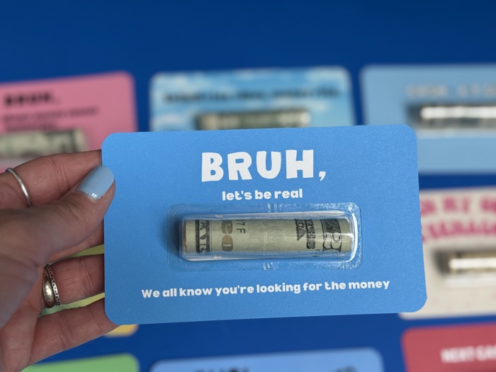Funny Gift for teen boy Bruh Money Card gift |  teens gifts for boys Cash Holder Dome gift for 13th birthday for boys 14th birthday