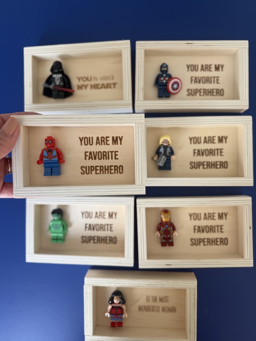 Superhero Shadow Box Valentine Gift | Funny Gift for Him