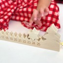 Wooden Advent  Christmas Advent Calendar Charm Bracelet and Necklace for kids girls DIY kit