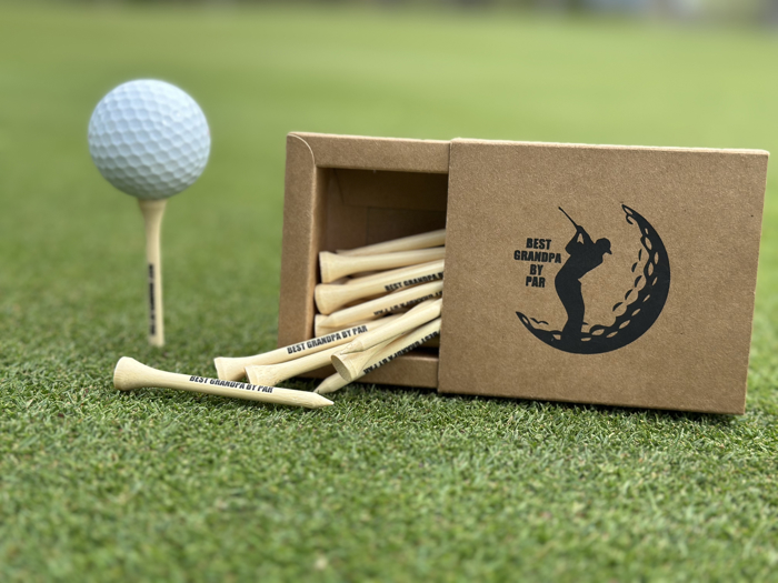 Golf Tee May the course be with you funny gift for dad grandpa for Father's Day