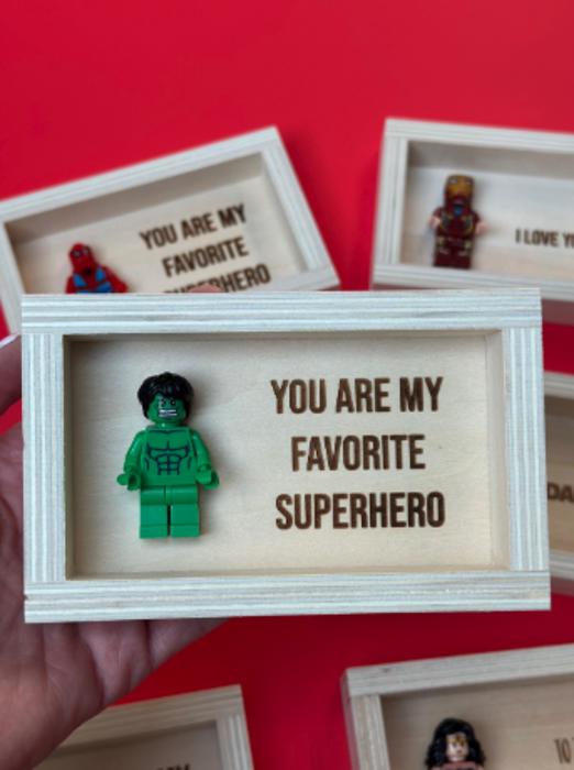 Superhero Shadow Box Valentine Gift | Funny Gift for Him