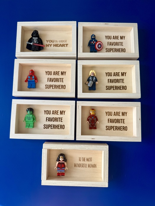 Superhero Shadow Box Valentine Gift | Funny Gift for Him