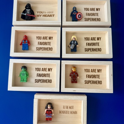 Superhero Shadow Box Valentine Gift | Funny Gift for Him