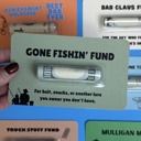 Gone Fishin' Fund Christmas Money Card gift | cash card for Christmas teens gifts boys Cash Holder Dome | Christmas Card Ornament for teens