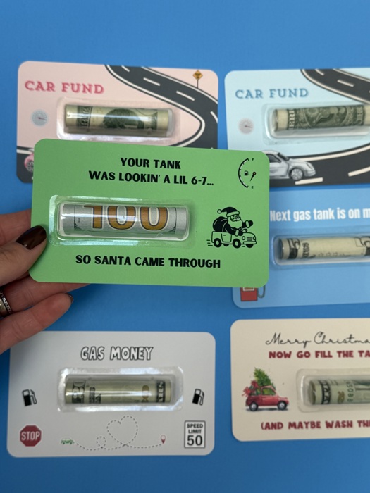 Gas Money card | Money Card Holders | Gift for Teens | Christmas Gift | Cash Card | Birthday Present