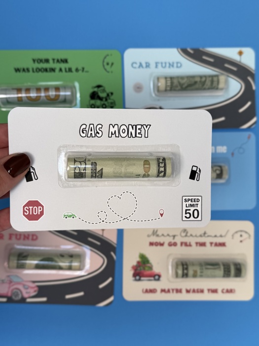 Gas Money card | Money Card Holders | Gift for Teens | Christmas Gift | Cash Card | Birthday Present