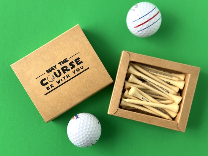 Golf Tee May the course be with you funny gift for dad grandpa for Father's Day
