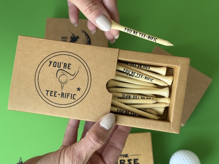 Golf Tee May the course be with you funny gift for dad grandpa for Father's Day