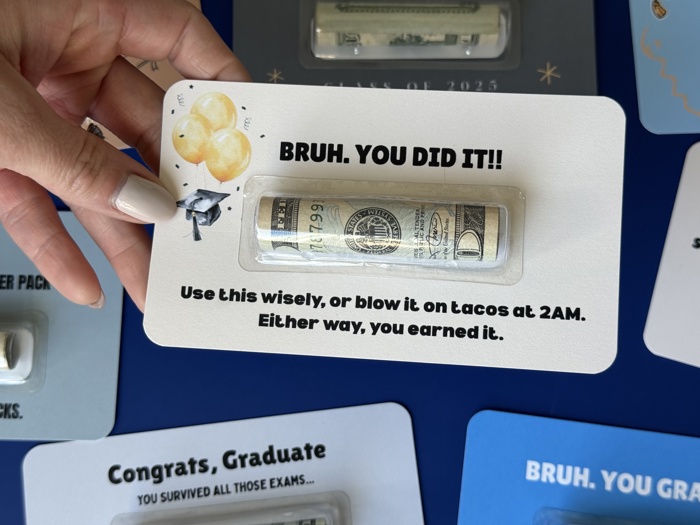 Funny graduation Bruh money holder gift for 6th grade graduates High school Senior graduates money gift graduate cash for end of school