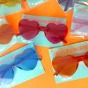 LIFE OF A VALENTINE KID Set of 4 Valentine heart sunglasses  Non Candy Valentines for kids, for school, for class, for girls, favor for classroom handout