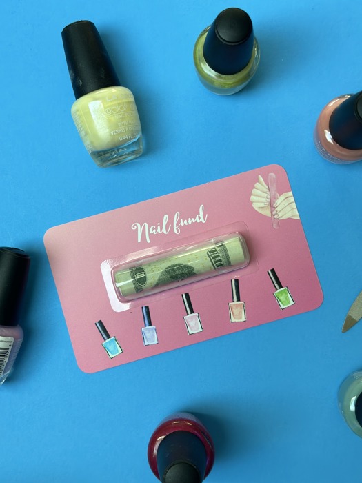 Nail Gift Spa Themed Birthday Gift Teenage Gift Ideas Money Card gift