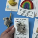 KOALA Kindergarten back to school gift for first day of school for prek pocket hug with card and felt Ghost gift for kids