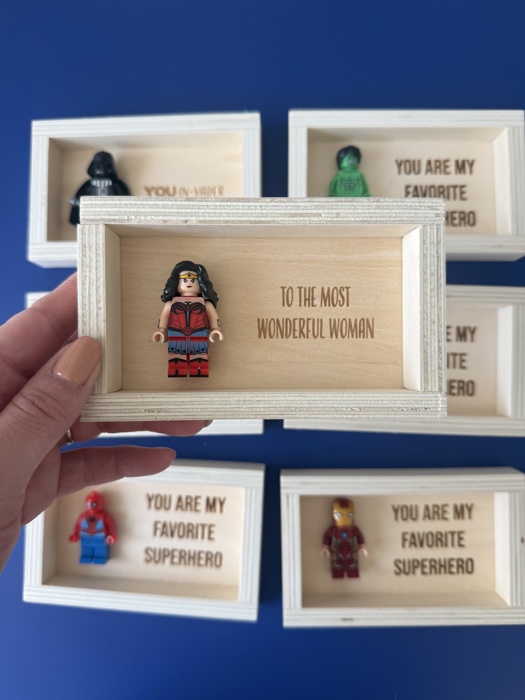 Superhero Shadow Box Valentine Gift | Funny Gift for Him