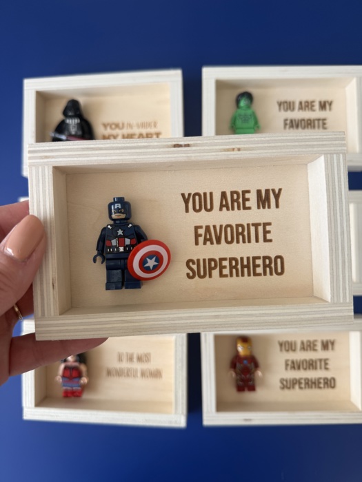 Superhero Shadow Box Valentine Gift | Funny Gift for Him