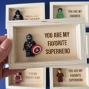 Captian Superhero Shadow Box Valentine Gift | Funny Gift for Him