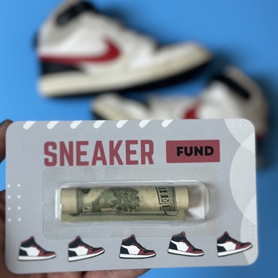 Money Card gift for Sneaker Fund | teens gifts boys girls Cash Holder Dome for Birthday Present for 13th birthday party back to school gift