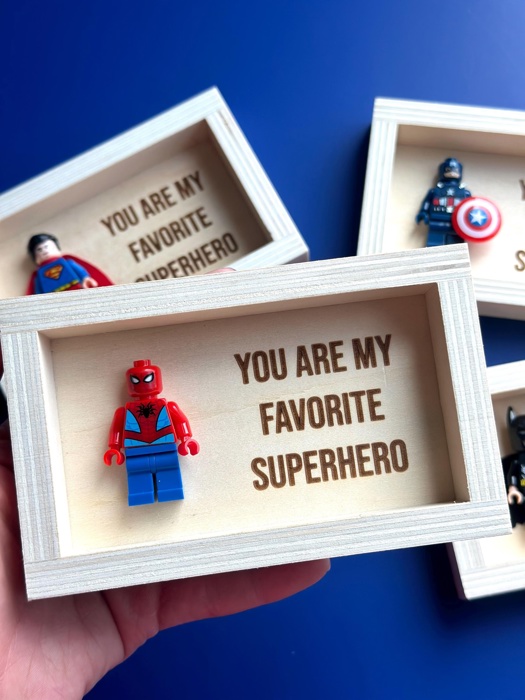 Superhero Shadow Box Valentine Gift | Funny Gift for Him