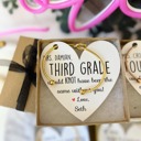  Teacher Appreciation End of Year Teacher Gift Knot Bangle & Heart Card! Teacher thank you! NON-Tarnish!
