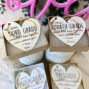  Teacher Appreciation End of Year Teacher Gift Knot Bangle & Heart Card! Teacher thank you! NON-Tarnish!