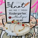  Teacher Appreciation End of Year Teacher Gift Knot Bangle! NON-TARNISH, Personalized card, bangle, box & ribbon included too!