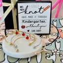  Teacher Appreciation End of Year Teacher Gift Knot Bangle! NON-TARNISH, Personalized card, bangle, box & ribbon included too!