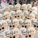  Thankful Heart Teacher Gift! Tortoise Shell Heart Studs, Gratitude Gift! Card, box & ribbon included!