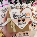  Thankful Heart Teacher Gift! Tortoise Shell Heart Studs, Gratitude Gift! Card, box & ribbon included!