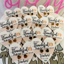  Thankful Heart Teacher Gift! Tortoise Shell Heart Studs, Gratitude Gift! Card, box & ribbon included!