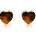  Thankful Heart Teacher Gift! Tortoise Shell Heart Studs, Gratitude Gift! Card, box & ribbon included!
