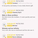  New mom baby and me infinity necklace, Congratulations baby gift, pregnancy gift, baby shower & gender reveal gift! NON-Tarnish! 552 FIVE STAR REVIEWS!