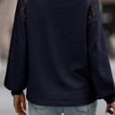 Lace Shoulder Sweater Top