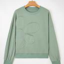  Sage Petal Applique Sweatshirt
