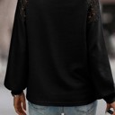  Lace Shoulder Sweater Top