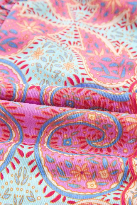 Sunset Paisley Breeze Midi Dress