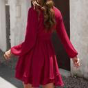  Wrap Front Tiered Ruffled Dress