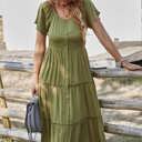  Graceful Tiers Midi Dress