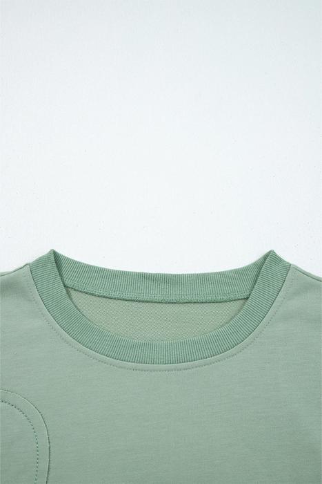 Sage Petal Applique Sweatshirt