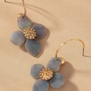  Floral Charm Hoop Earrings