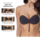  Invisible Lace-Up Adhesive Bra – Pull String Push Up Sticky Bra (Nude Color)