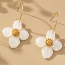  Floral Charm Hoop Earrings