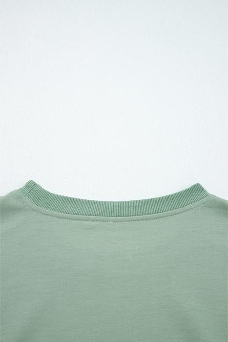 Sage Petal Applique Sweatshirt